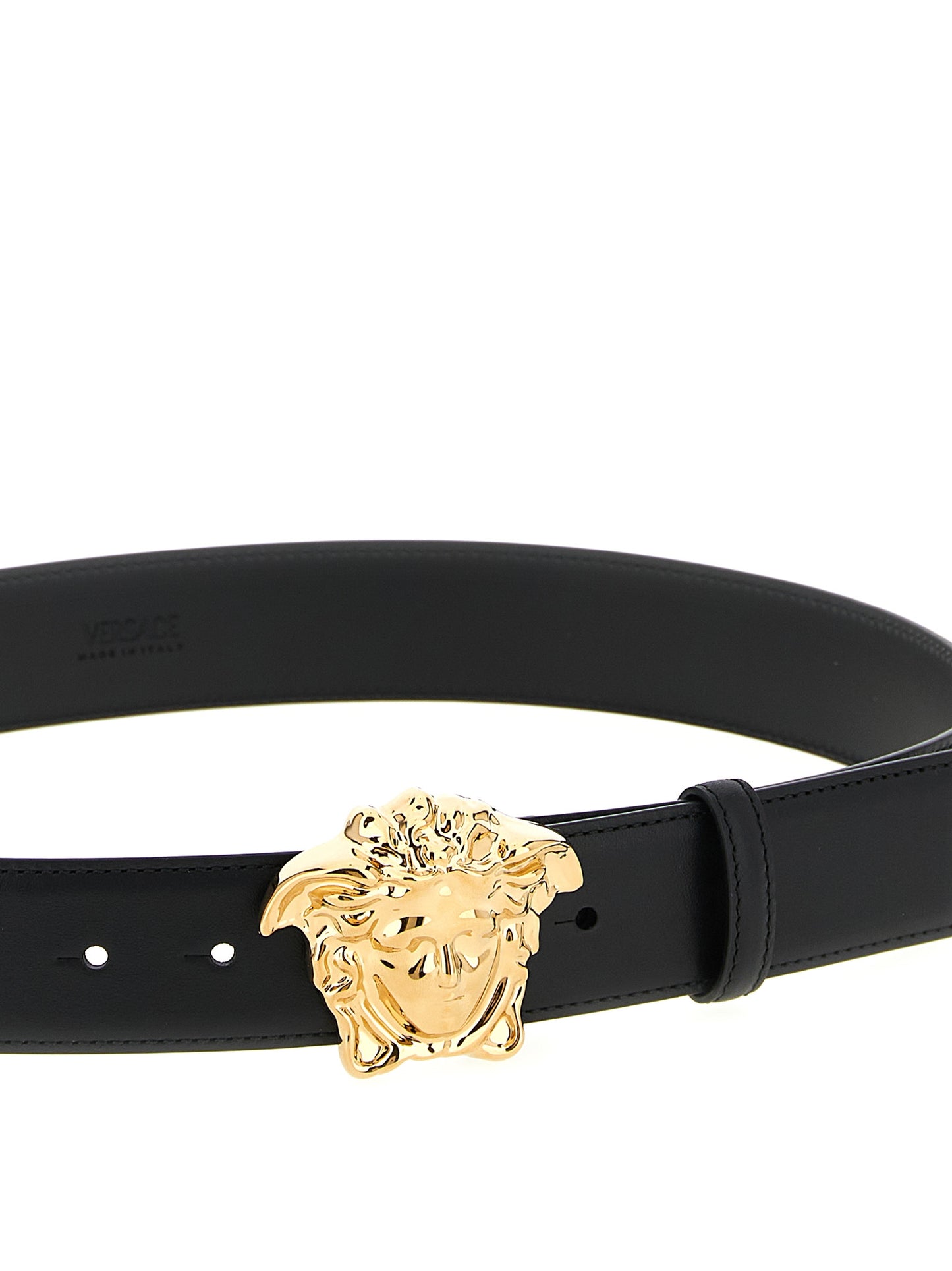 Regular Black Calfskin Versace Belt
