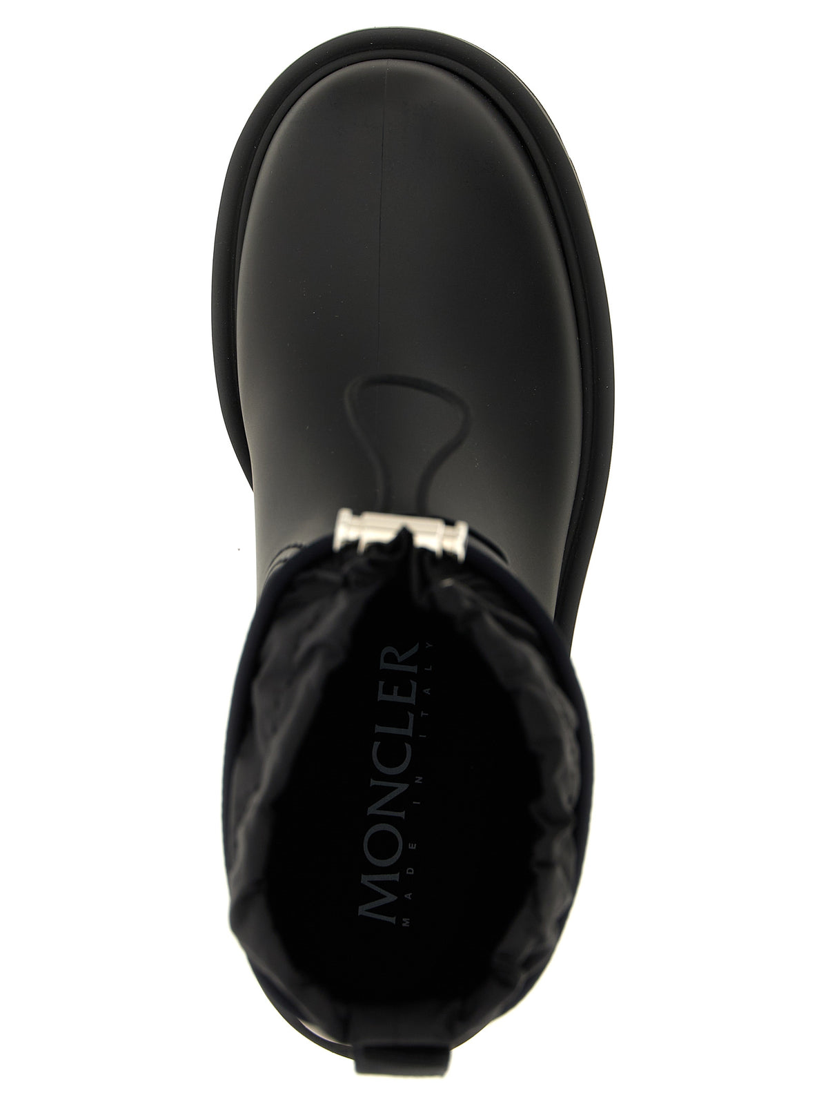 Bottines Moncler en PVC noir Kickstream imperméables