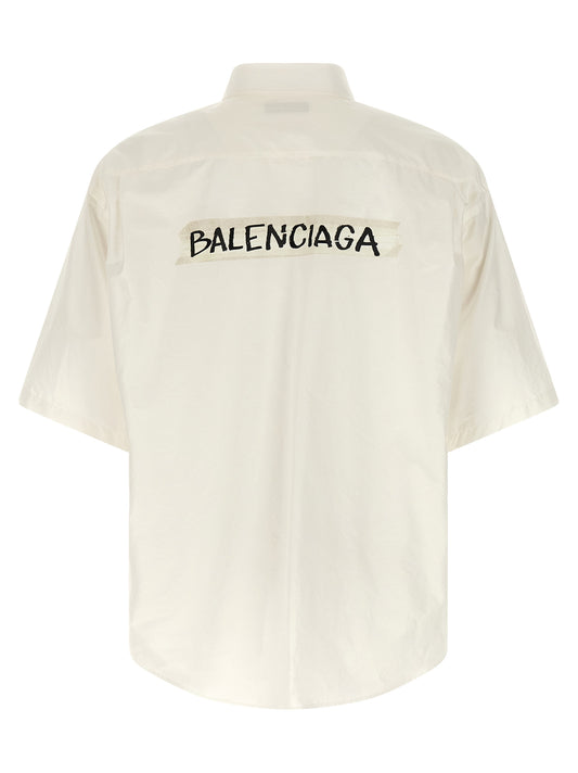Blusa de algodón blanca Balenciaga