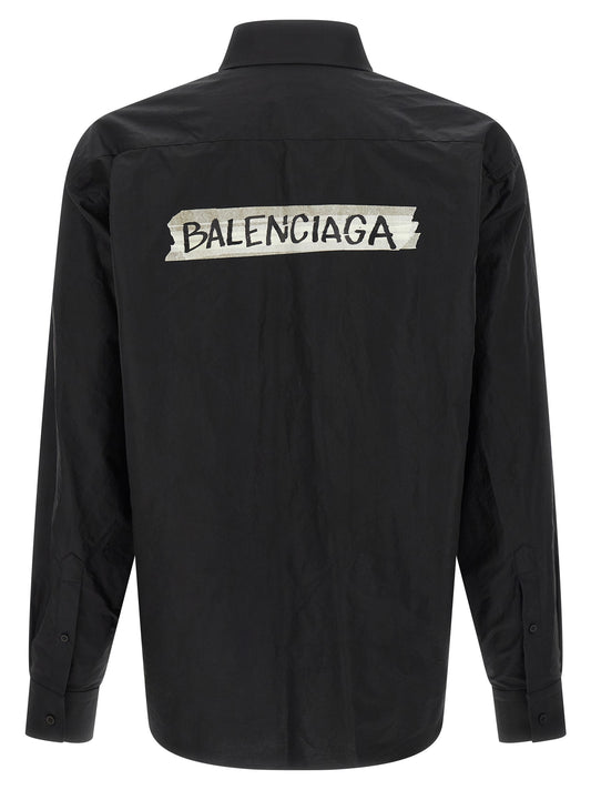 Balenciaga Blusa de algodón negra