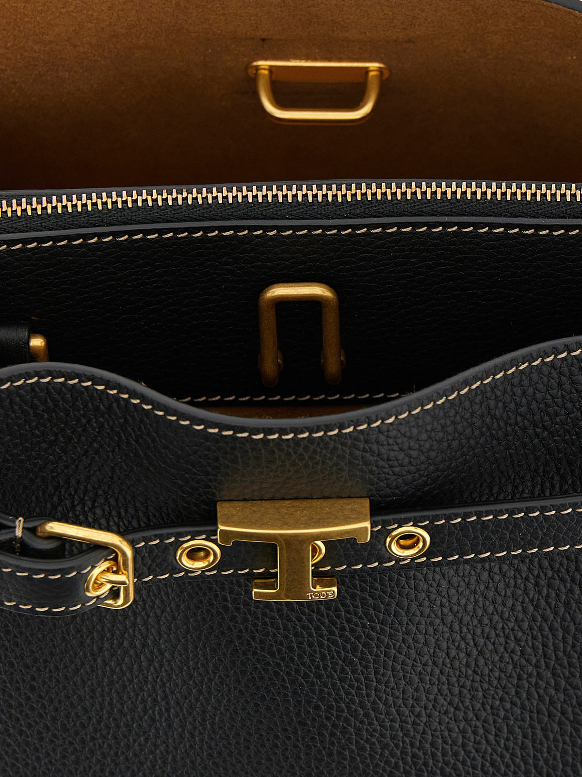 Tod's Bolso De Mano De Piel De VacunoNegro Clásico
