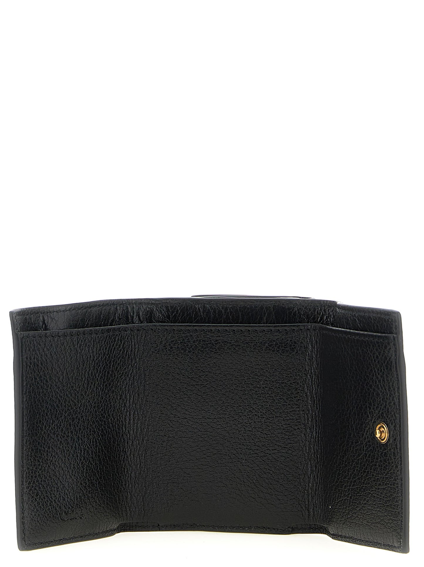 Chloé Paddington Collection Black Buffalo Leather Card Holder