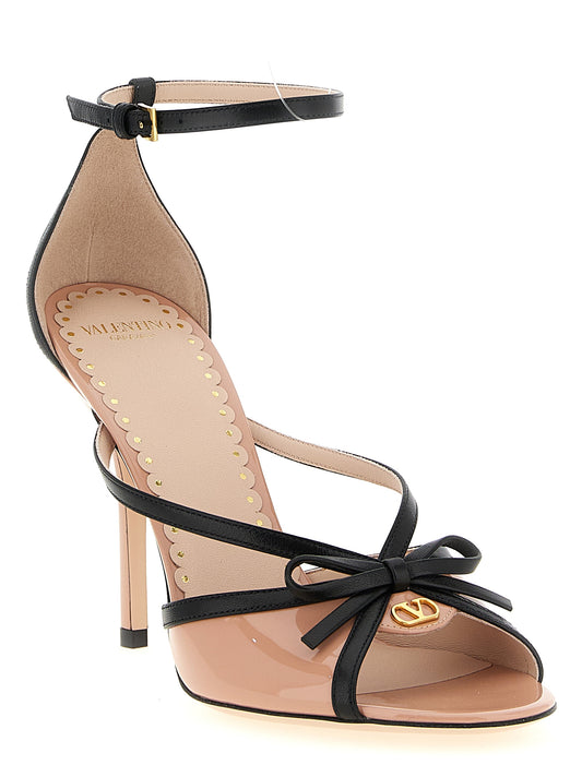 Sandalias de tacón de aguja Valentino Garavani de piel de becerro multicolor