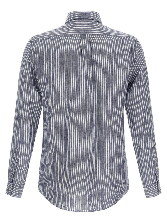 Blusa de lino azul Polo Ralph Lauren