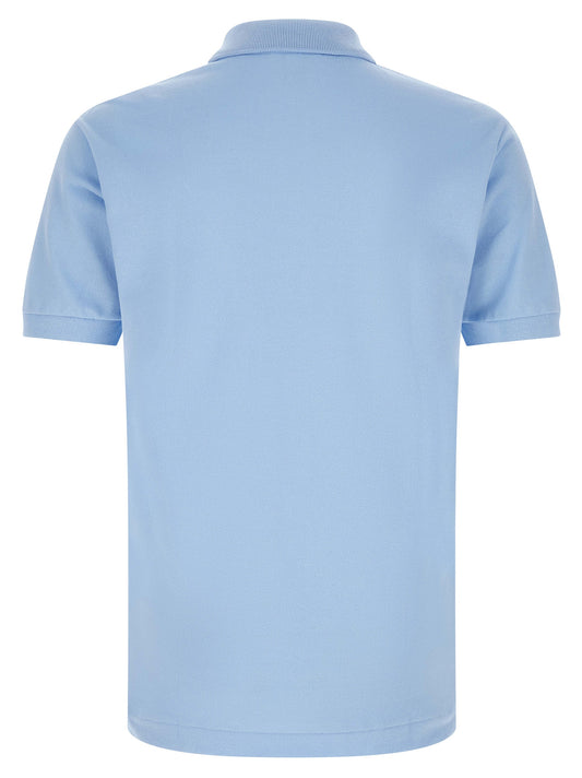 Polo Lacoste de algodón azul