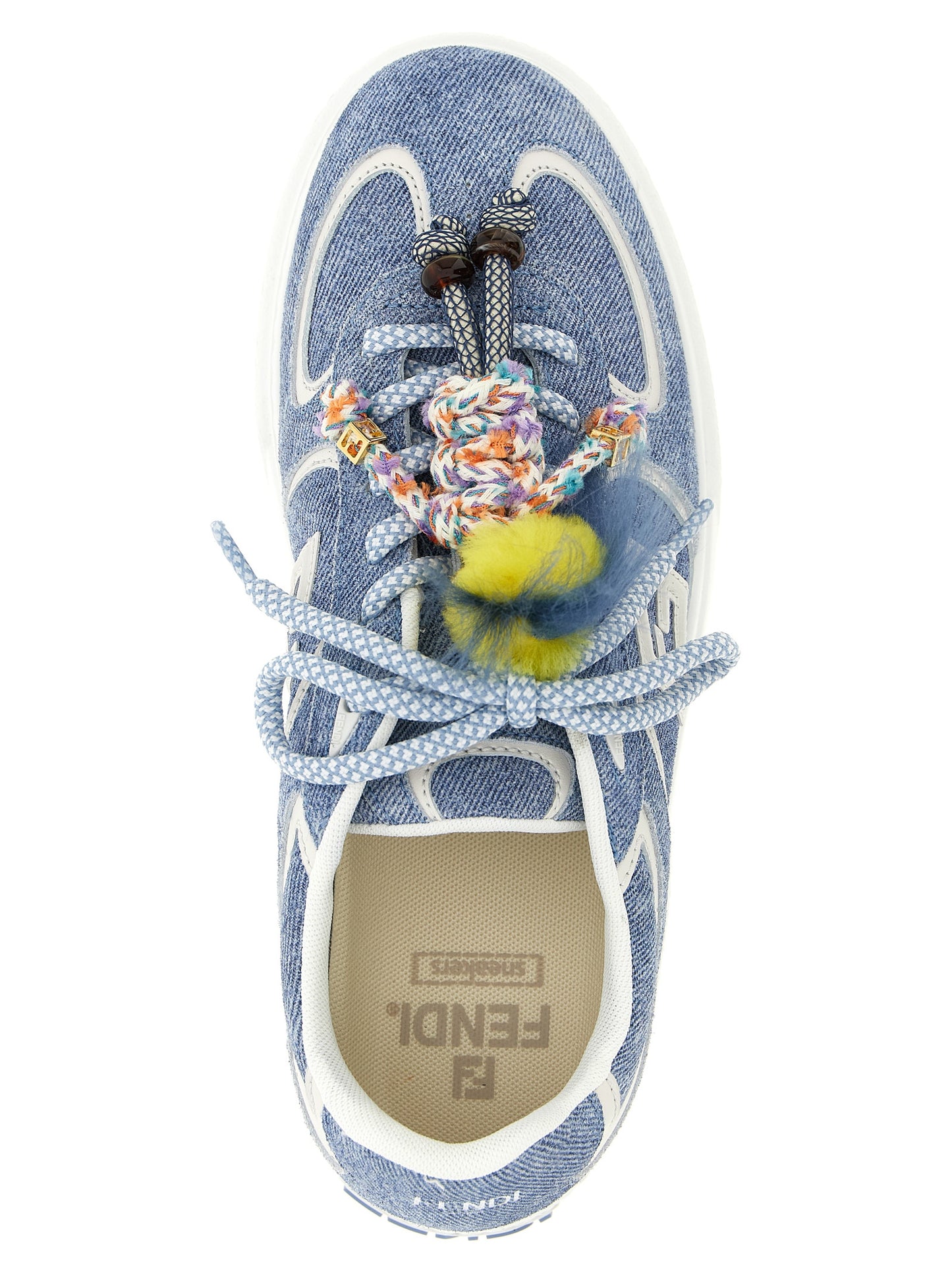 Zapatillas de plataforma Fendi de piel de becerro azules