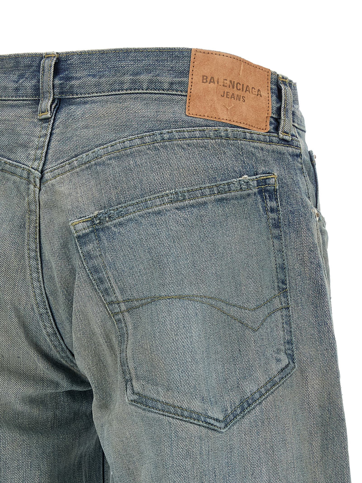 Vaqueros Balenciaga De Algodón Azul Con Ajuste Relajado
