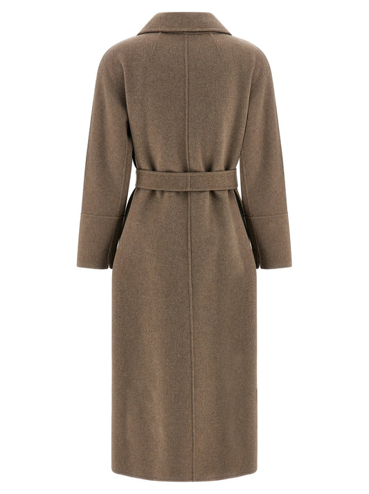 Abrigo de Lana Virgen Marrón 'S Max Mara