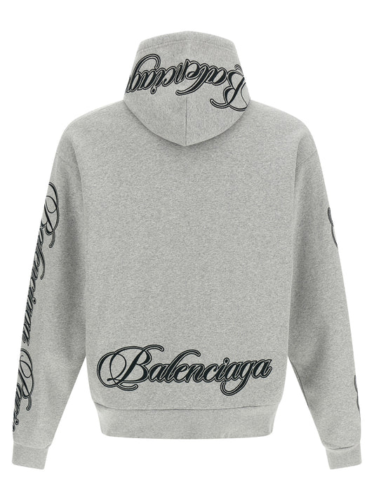 Sudadera de algodón gris Balenciaga