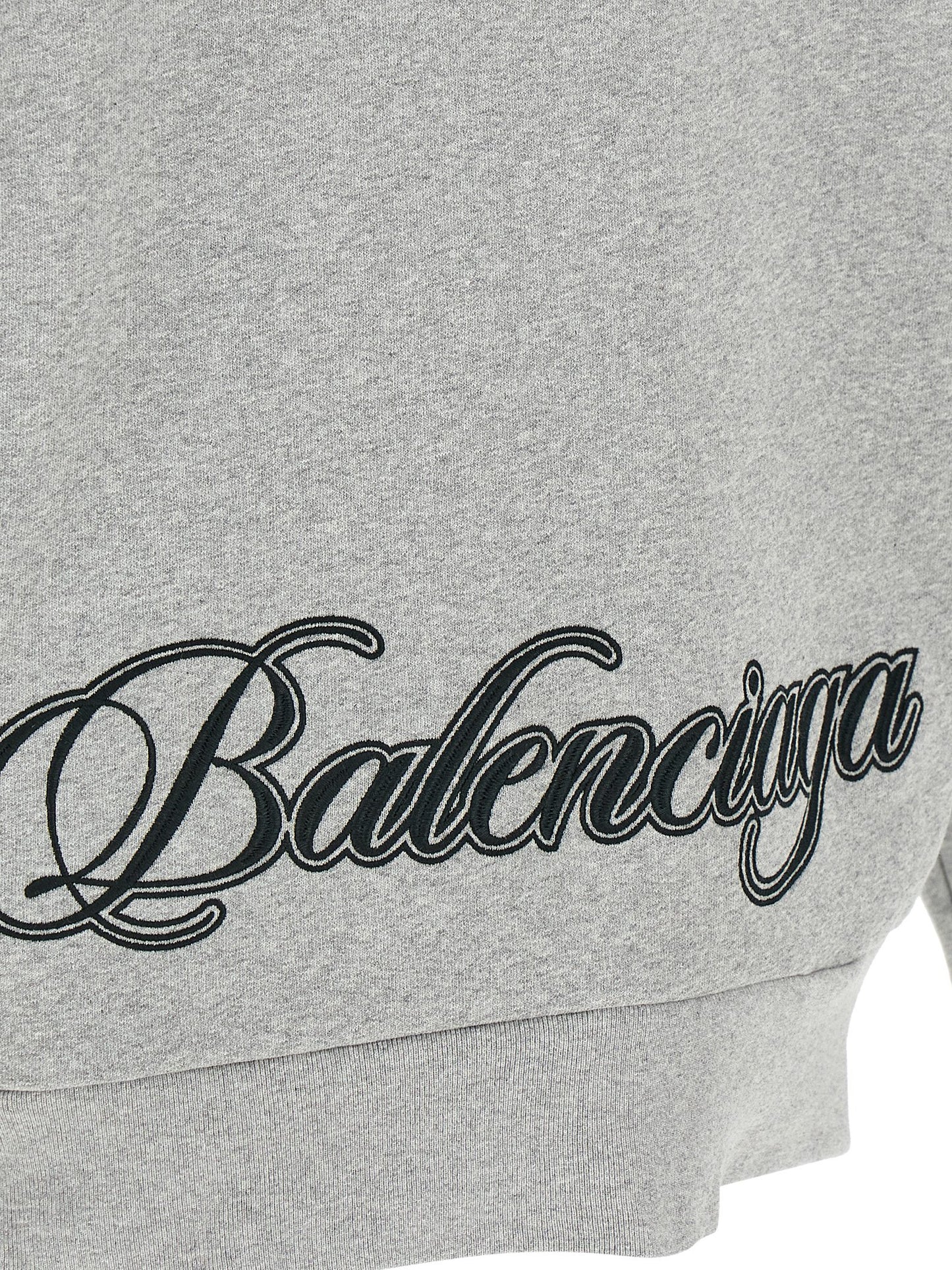 Sudadera de algodón gris Balenciaga