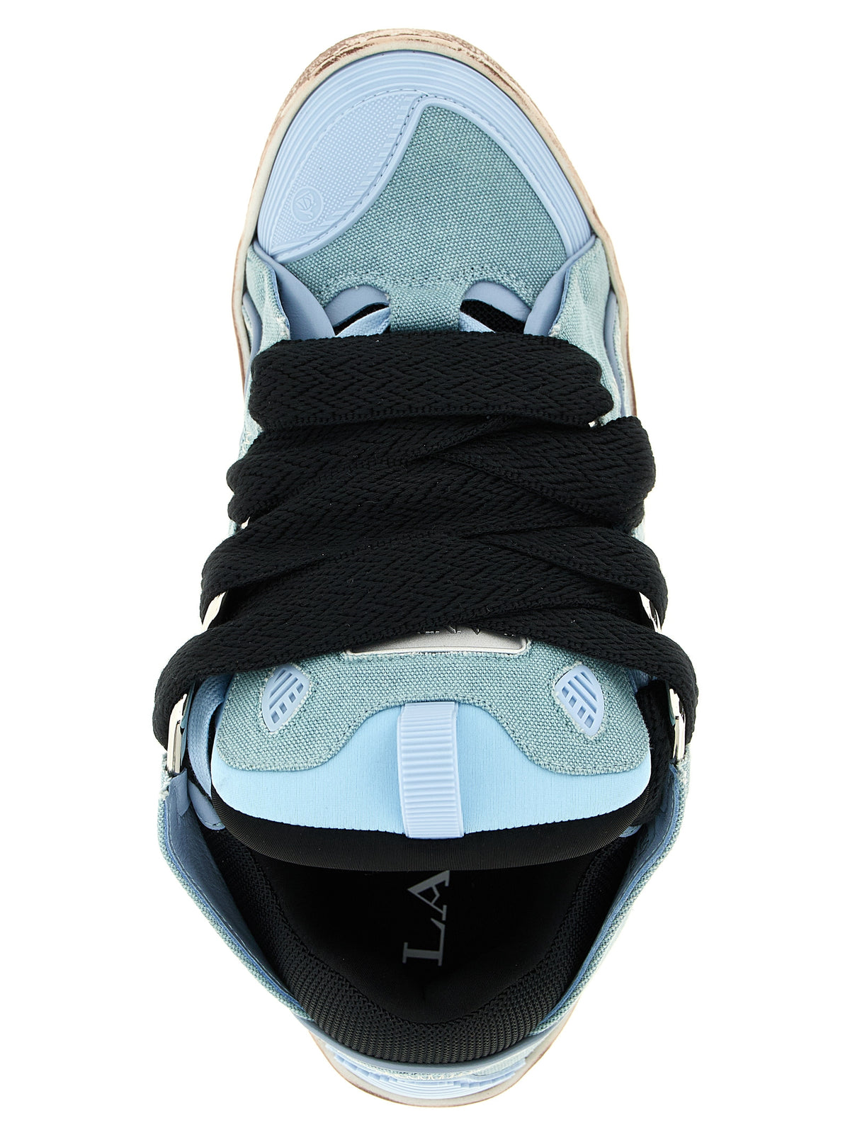 Lanvin Baskets en coton bleu modèle Curb