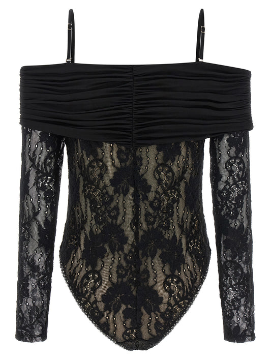 Body de poliamida negra Zimmermann