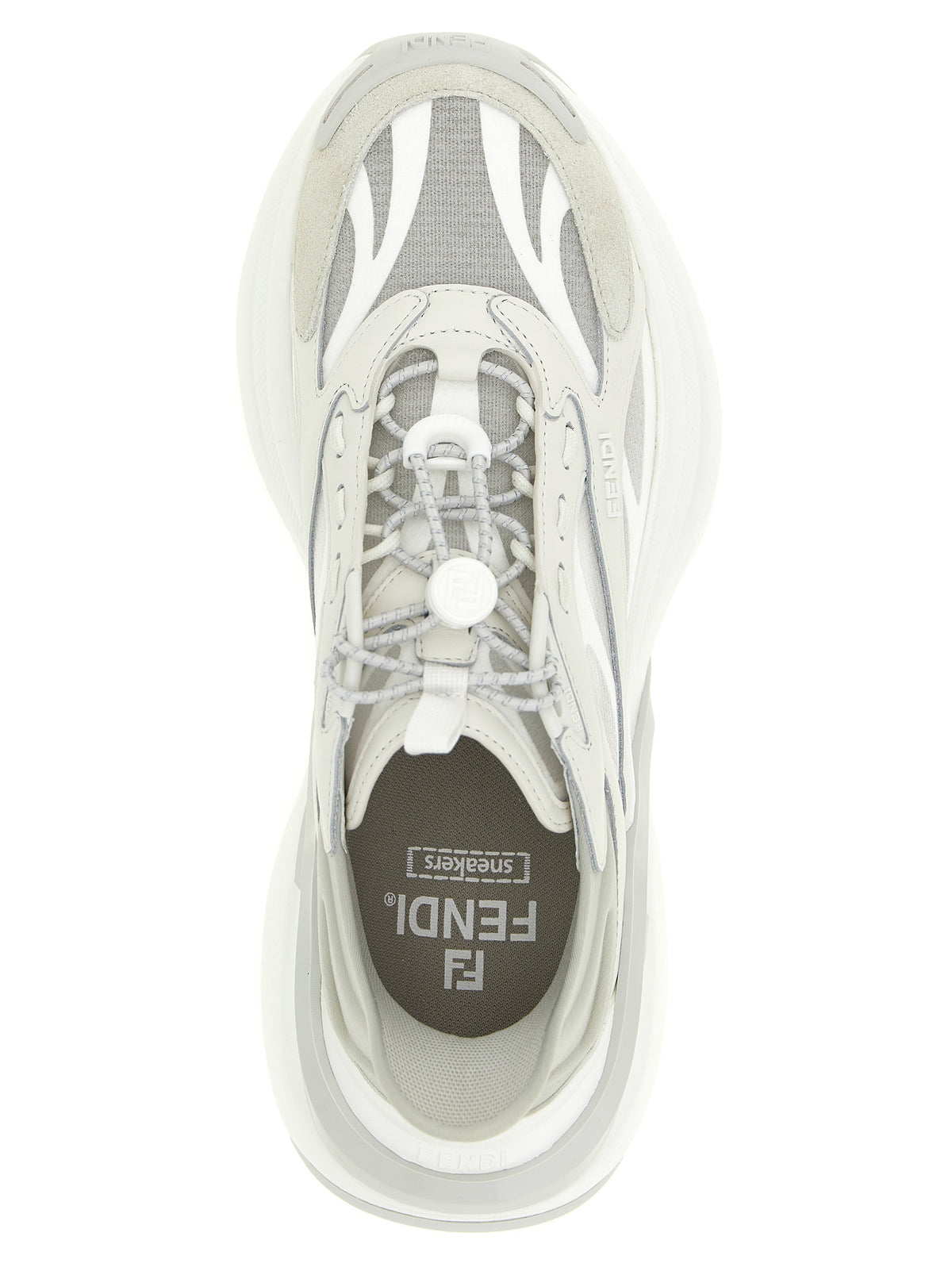 Fendi Grey Calfskin Sneakers