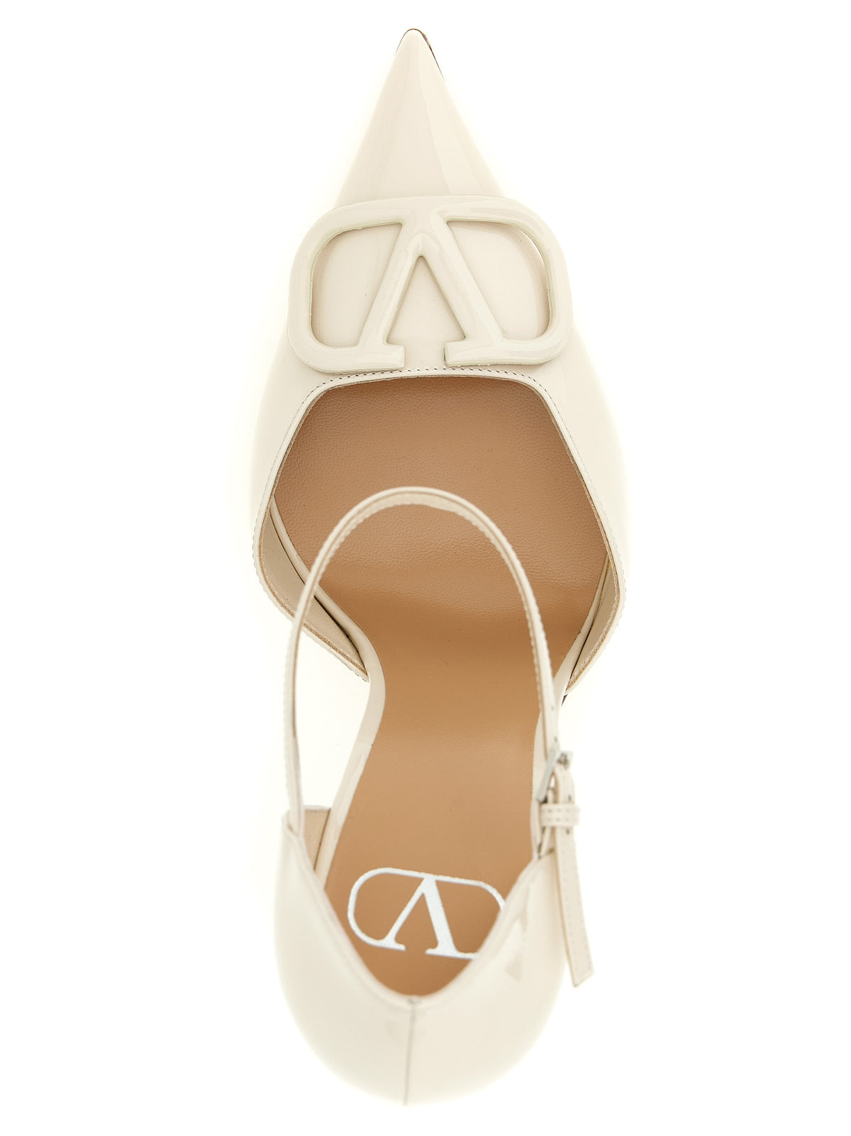 Valentino Garavani White Leather High Heel Pumps