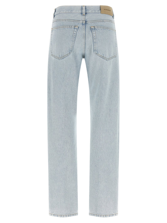 Jeans Givenchy azules de algodón de pierna recta