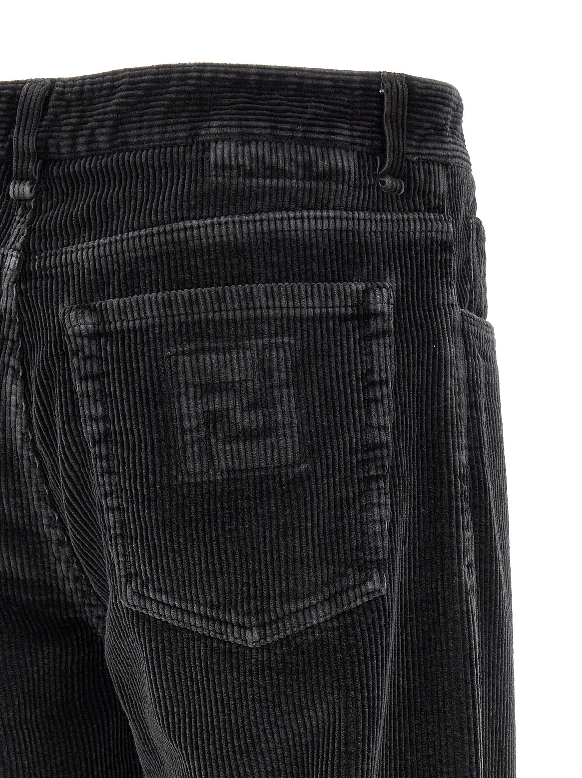 Pantalones Casuales De Algodón Gris Fendi