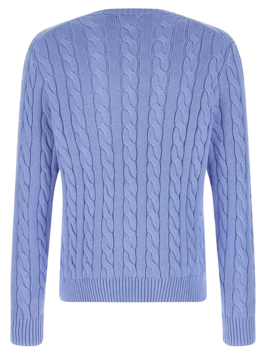 Cáridgan Polo Ralph Lauren En Algodón Azul Con Acabado Texturizado