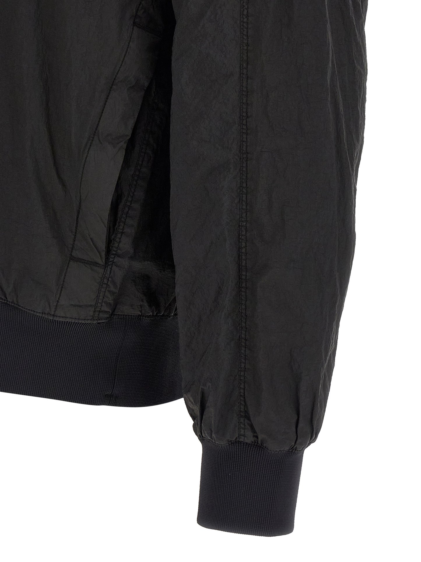 Bomber de poliamida negra Stone Island