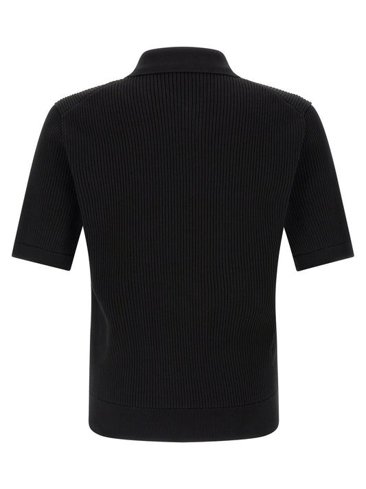 Polo de algodón negro de Dolce & Gabbana