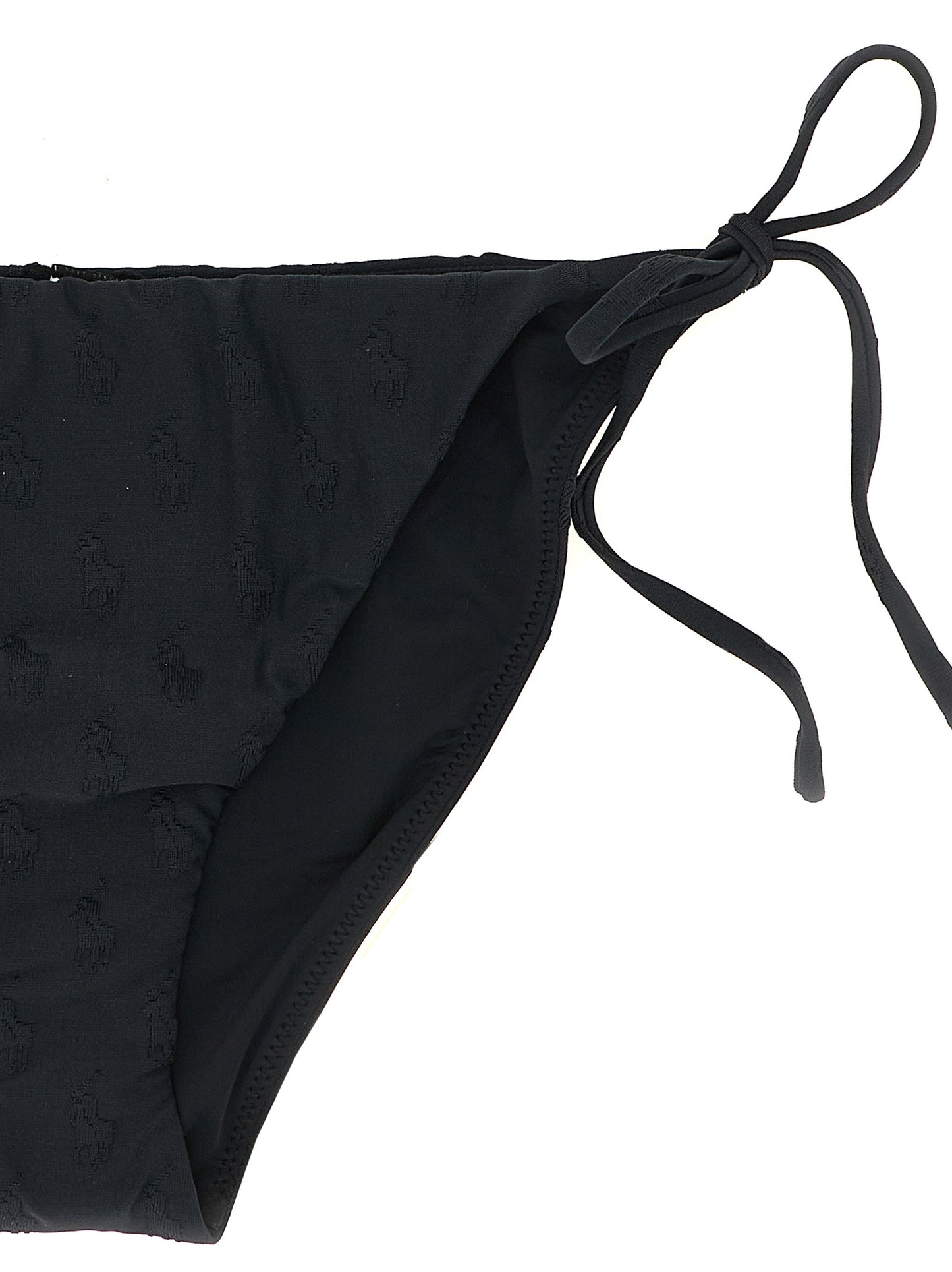 Haut de bikini et bas de bikini Polo Ralph Lauren en polyester recyclé noir