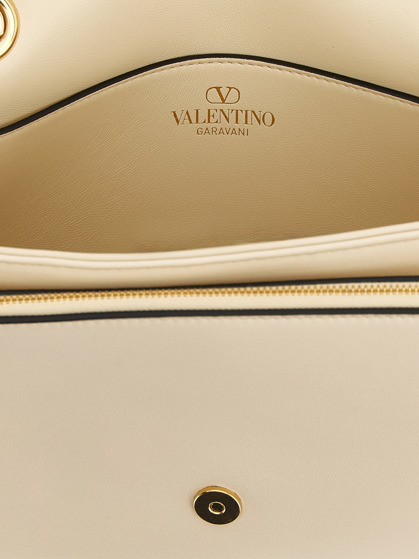 Bolso de Hombro Valentino Garavani Blanco de Piel de Cordero