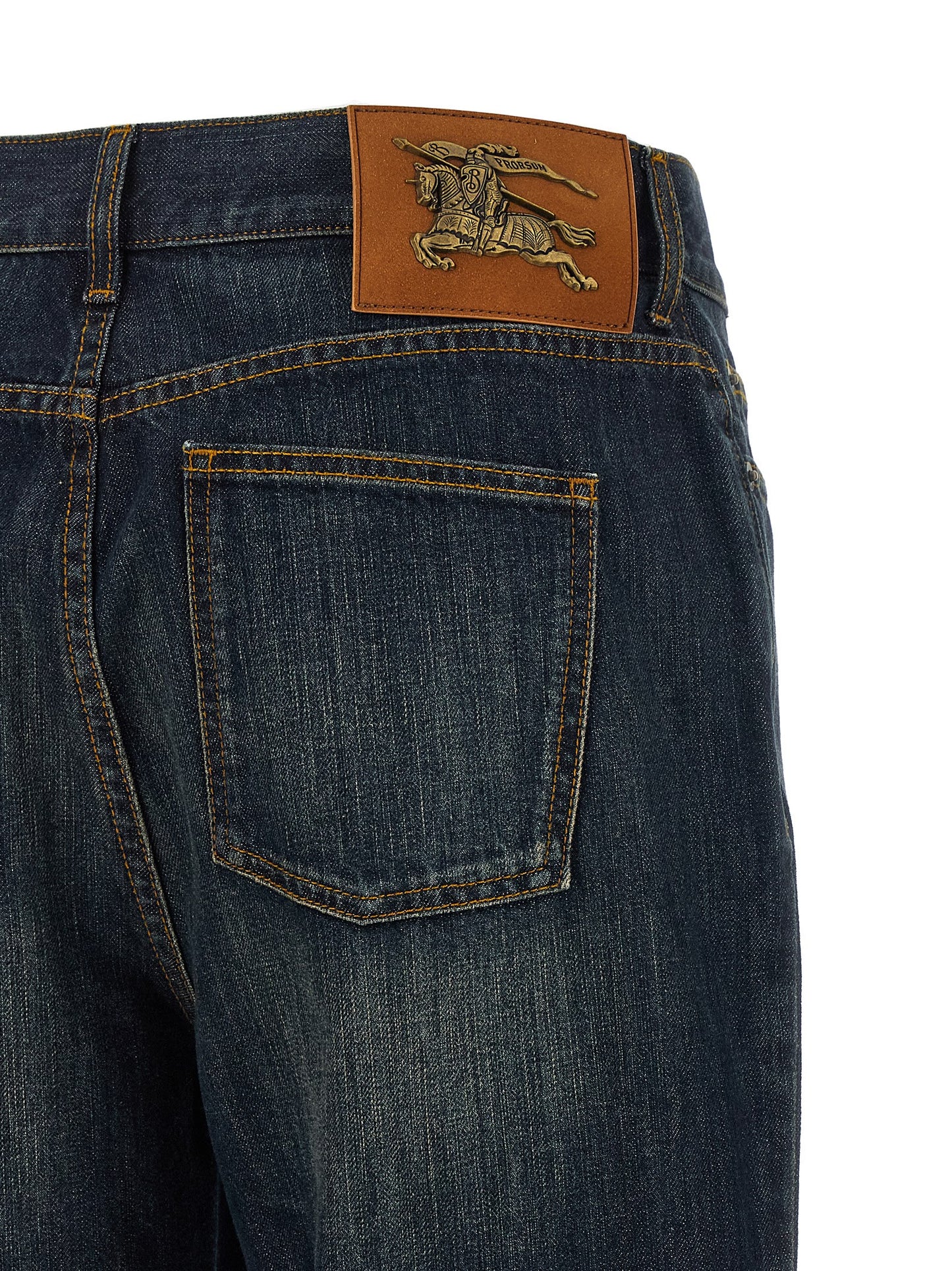 Jean évasé Burberry en coton bleu