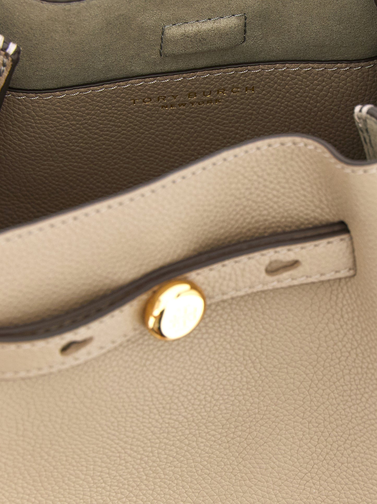 Bolso de mano Tory Burch de piel de vacuno beige