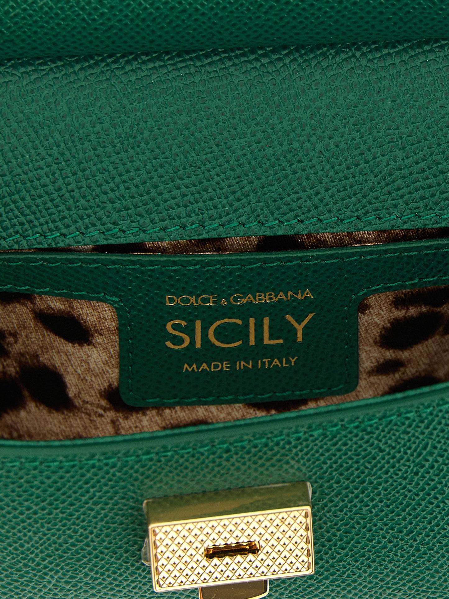 Bolso de mano Dolce & Gabbana de piel de becerro bicolor
