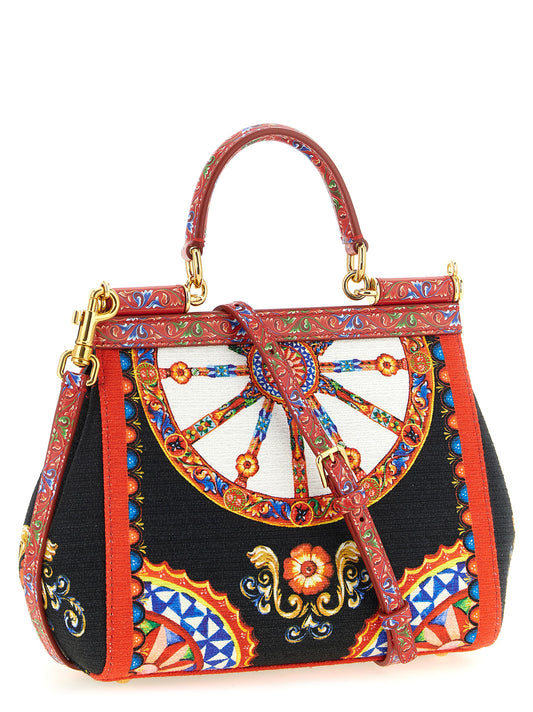 Bolso De Mano De Algodón Multicolor Dolce & Gabbana