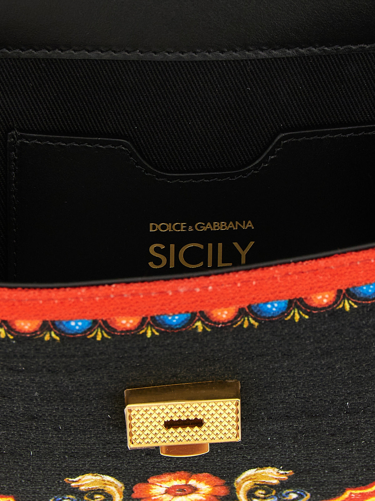 Bolso De Mano De Algodón Multicolor Dolce & Gabbana