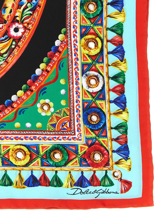 Pañuelo De Seda Multicolor Accesorio Marca Dolce & Gabbana