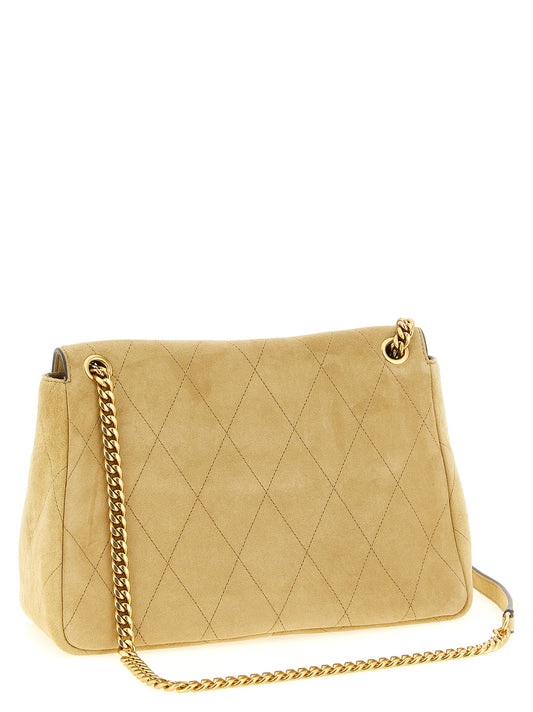Bolso de hombro Tory Burch de piel de becerro beige