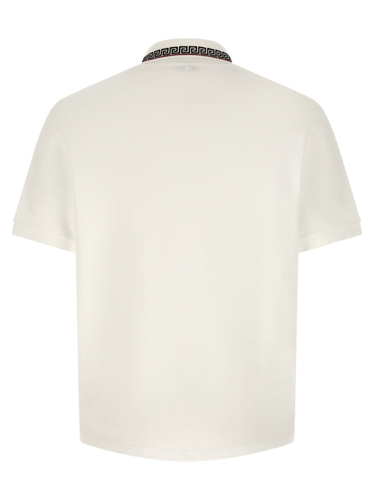Polo de Algodón Blanco Versace
