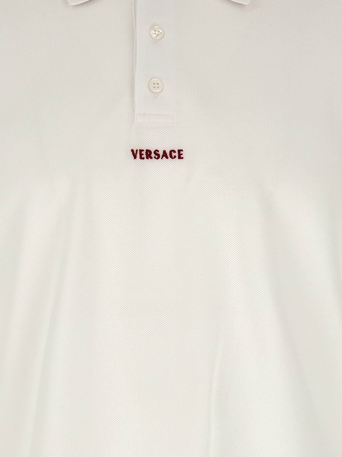 Polo de Algodón Blanco Versace