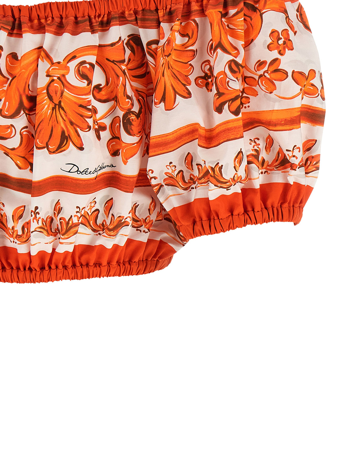 Blusa de Algodón Naranja Diseño Confección Cuidadosa Marca Dolce & Gabbana
