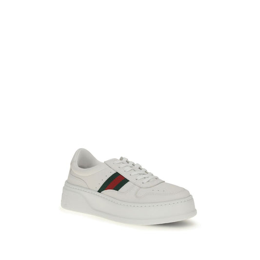 Zapatillas Chunky Gucci de Piel de Becerro Blanca Bos Taurus