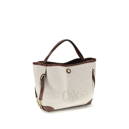 Bolso de hombro Chloé de tela beige