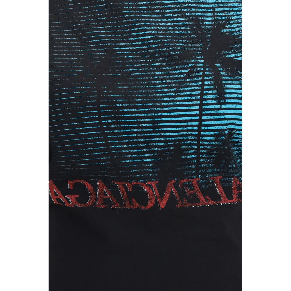 Balenciaga Camiseta De Algodón Negro Diseño Sencillo Y Elegante