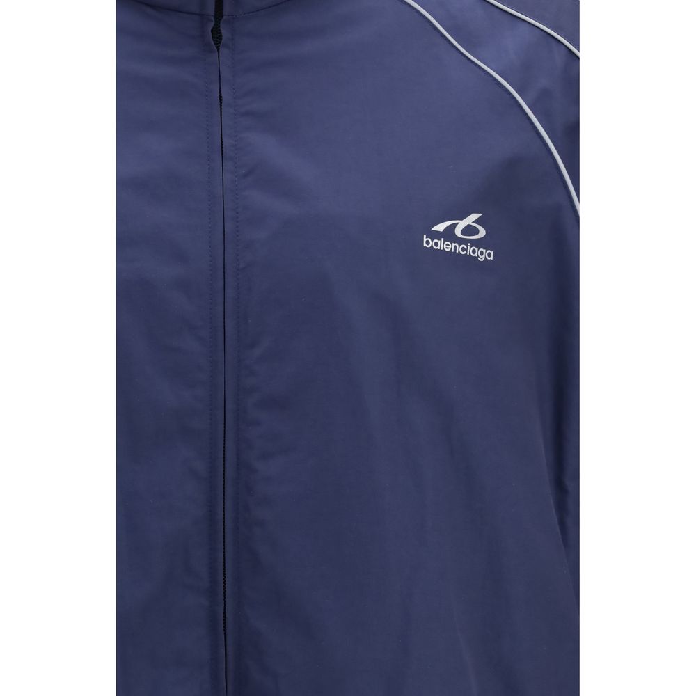 Timeless Balenciaga Blue Cotton Shell Jacket