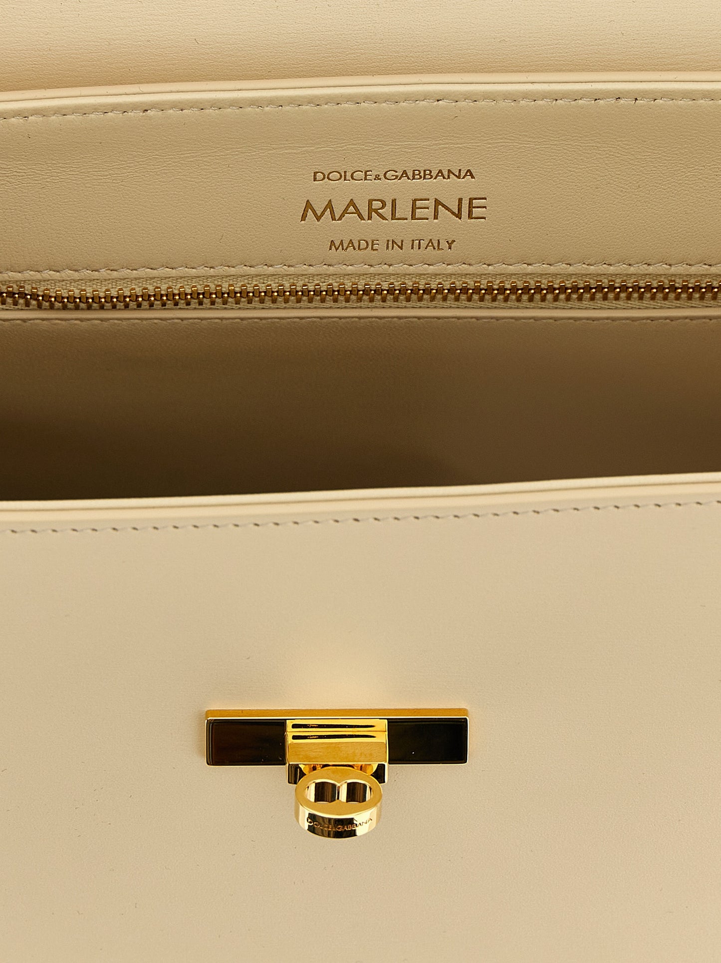 Bolso de mano Dolce & Gabbana de piel de cordero blanca