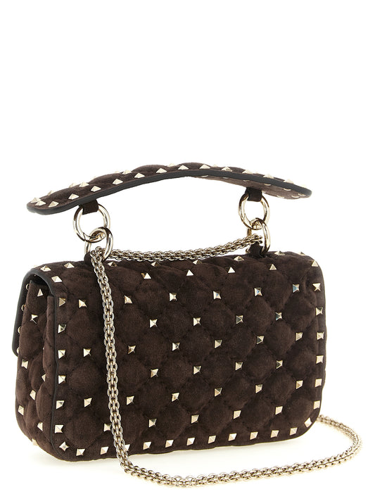 Bolso de Hombro Valentino Garavani de Piel de Becerro Marrón