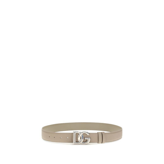 Dolce & Gabbana Ceinture classique en cuir de veau beige Bos Taurus