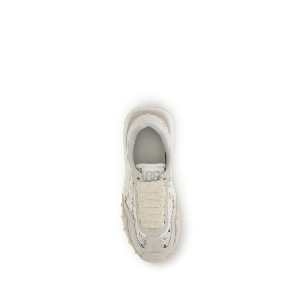 Baskets Bos Taurus en cuir de veau beige Dolce & Gabbana