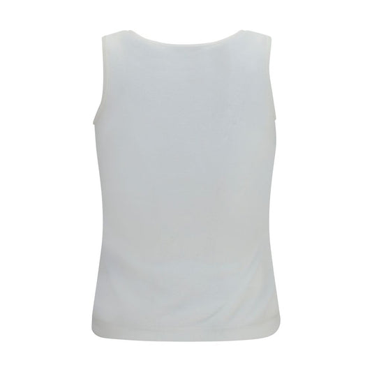 Camisetas sin mangas de algodón blancas Balenciaga