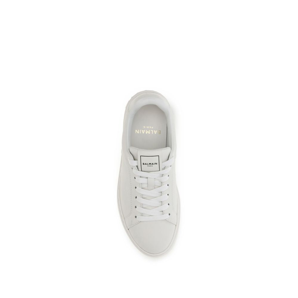 Baskets Balmain en cuir de veau blanc Bos Taurus