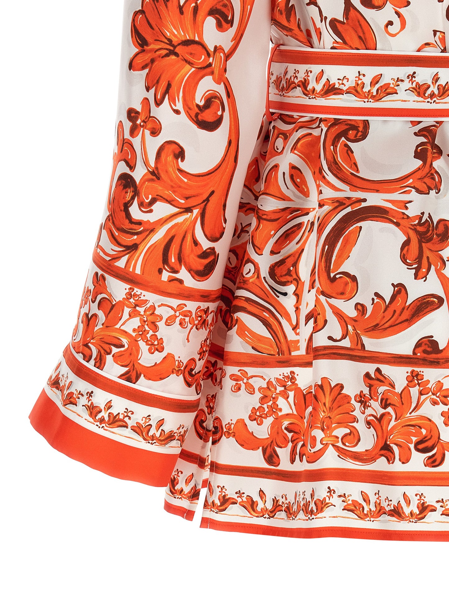 Blusa De Seda En Color Naranja Con Silueta Clásica Diseño De Colección Dolce & Gabbana