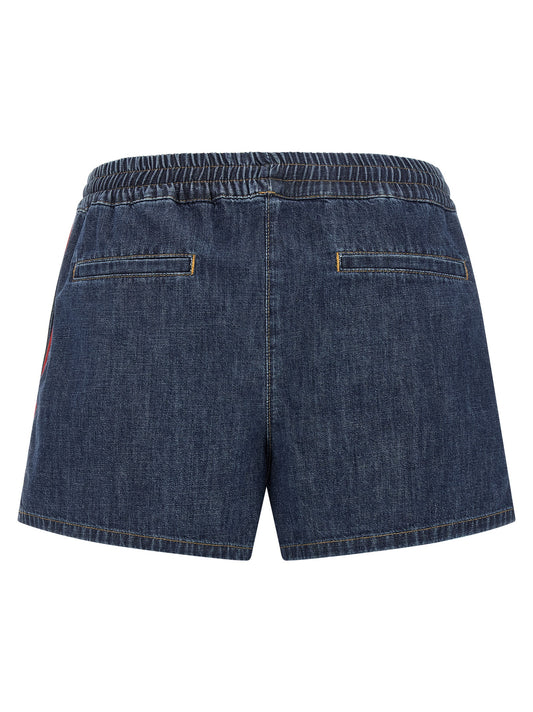 Pantalones Cortos Valentino Garavani De Algodón Azul