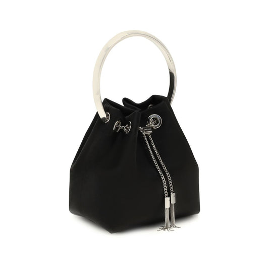 Bolso cubo de seda negro Jimmy Choo