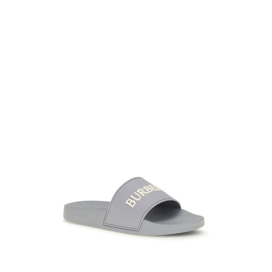 Chanclas grises de goma Burberry