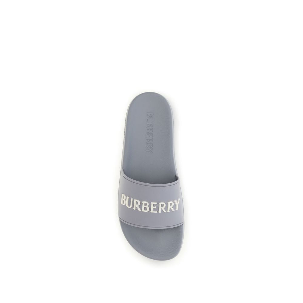 Chanclas grises de goma Burberry